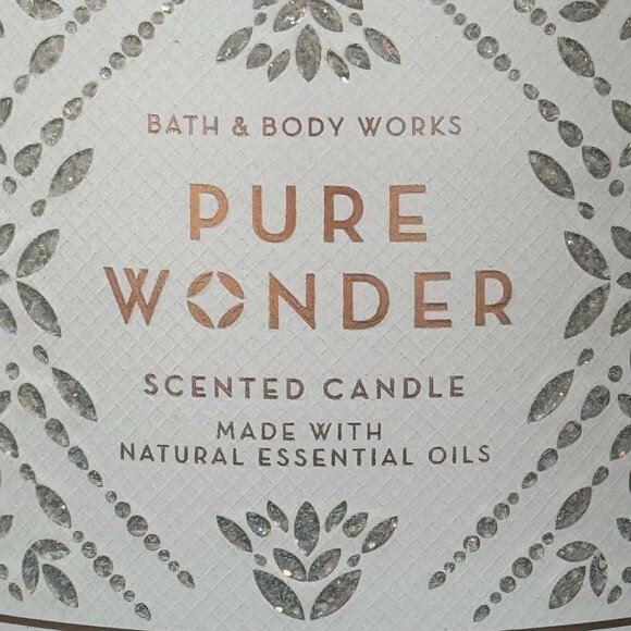BBW Pure Wonder Bath & Body Works 3 Wick Candle - Picture 3 of 10
